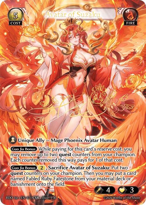 Avatar of Suzaku (CSR), Radiant Origins 171