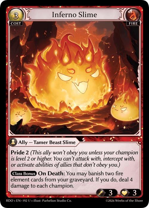 Inferno Slime (Curio Foil), Radiant Origins 192