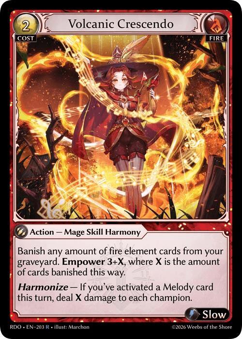 Volcanic Crescendo, Radiant Origins 203
