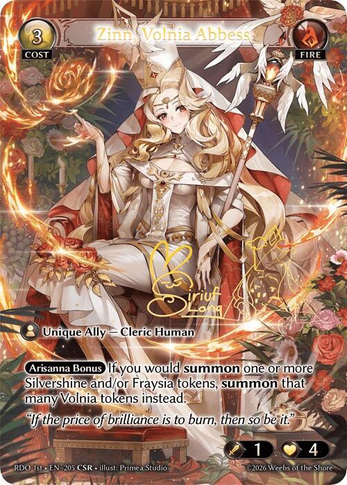 Zinn, Volnia Abbess (CSR), Radiant Origins 205
