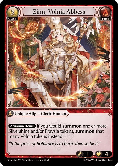Zinn, Volnia Abbess, Radiant Origins 205