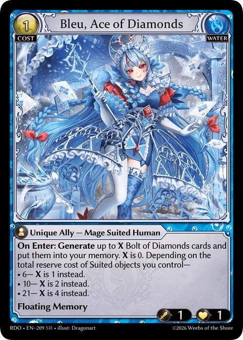 Bleu, Ace of Diamonds, Radiant Origins 209