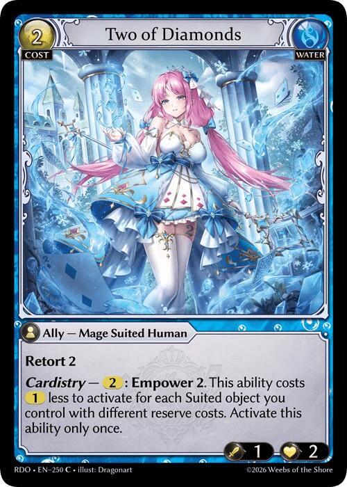 Two of Diamonds (Curio Foil), Radiant Origins 250
