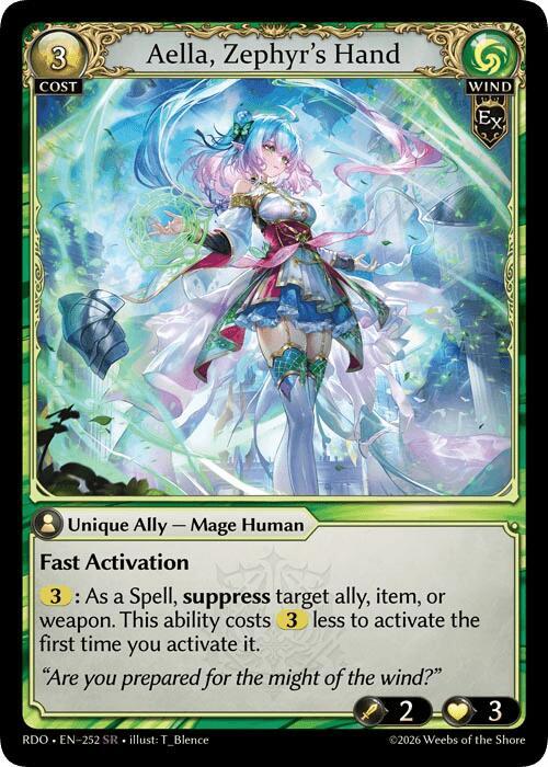 Aella, Zephyr's Hand, Radiant Origins 252