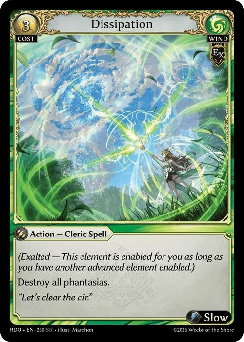 Dissipation, Radiant Origins 260