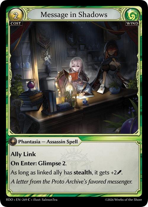 Message in Shadows, Radiant Origins 269