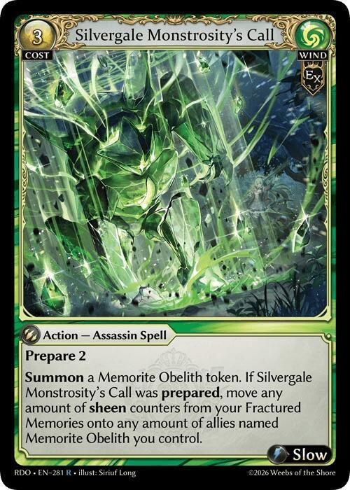 Silvergale Monstrosity's Call, Radiant Origins 281