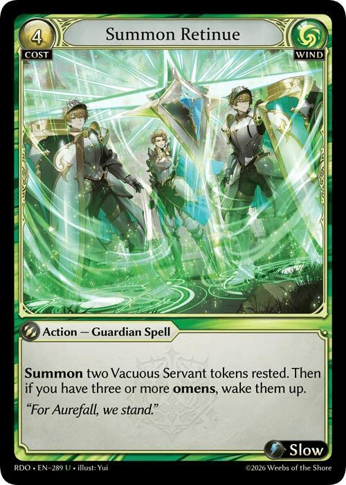Summon Retinue (Curio Foil), Radiant Origins 289