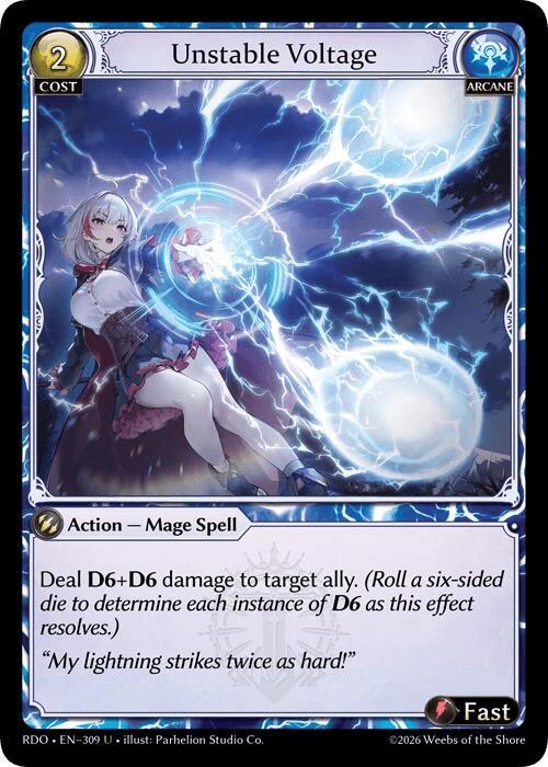 Unstable Voltage (Curio Foil), Radiant Origins 309