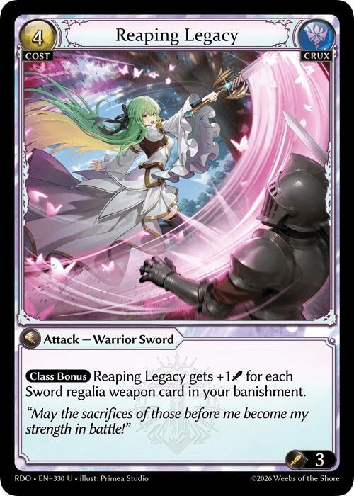 Reaping Legacy (Curio Foil), Radiant Origins 330