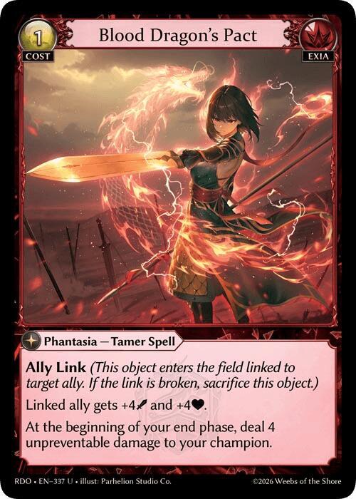 Blood Dragon's Pact (Curio Foil), Radiant Origins 337