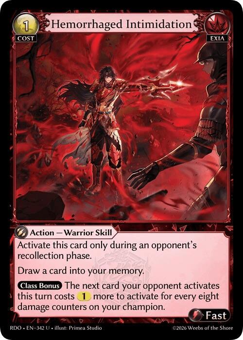 Hemorrhaged Intimidation, Radiant Origins 342