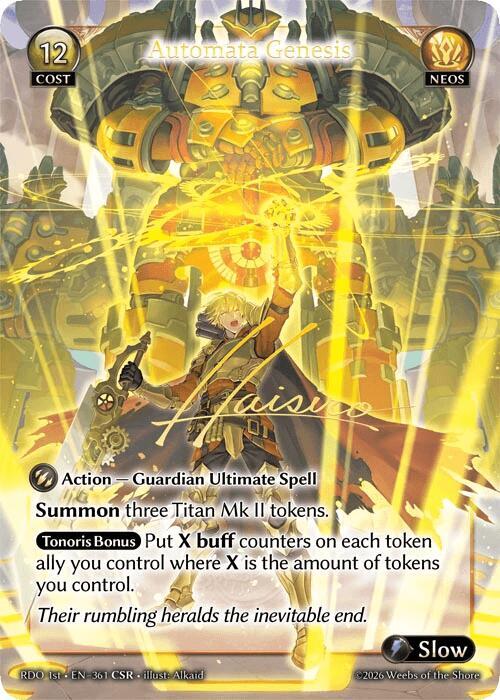 Automata Genesis (CSR), Radiant Origins 361