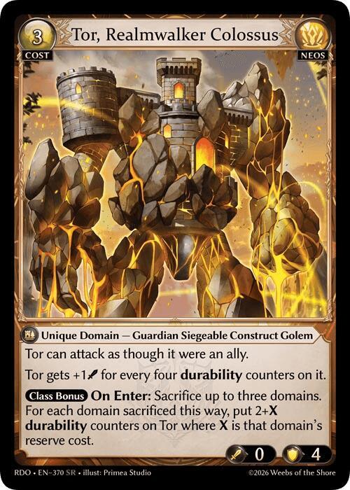Tor, Realmwalker Colossus, Radiant Origins 370