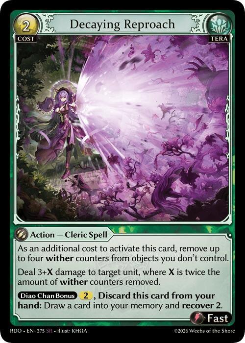 Decaying Reproach, Radiant Origins 375