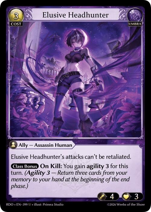 Elusive Headhunter (Curio Foil), Radiant Origins 399