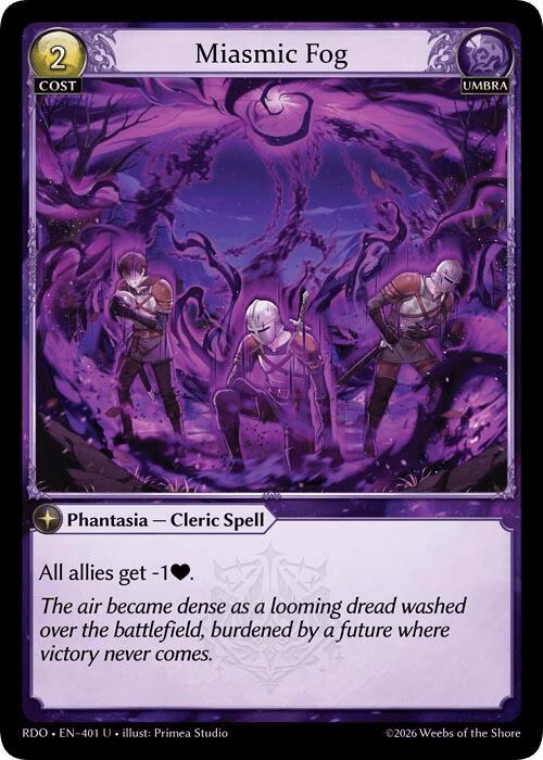 Miasmic Fog, Radiant Origins 401