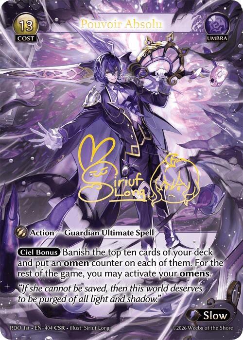 Pouvoir Absolu (CSR), Radiant Origins 404