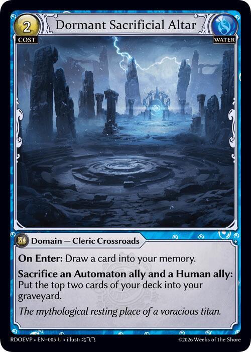 Dormant Sacrificial Altar, Radiant Origins Event Pack 005