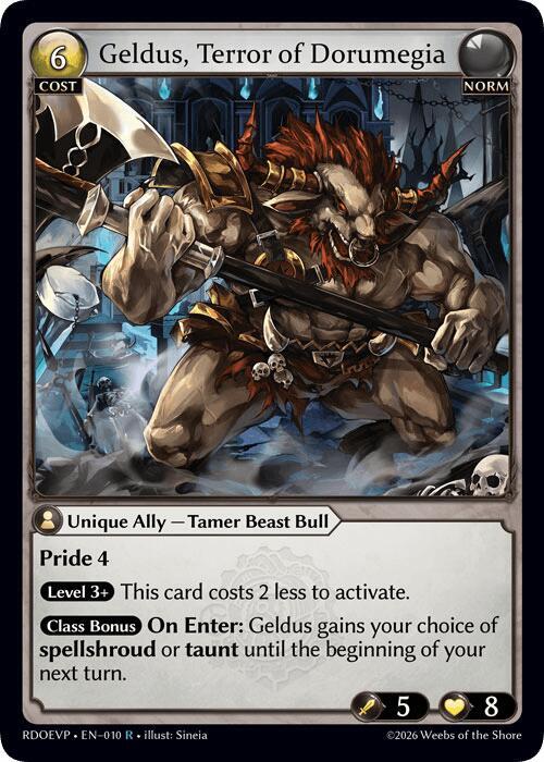 Geldus, Terror of Dorumegia, Radiant Origins Event Pack 010