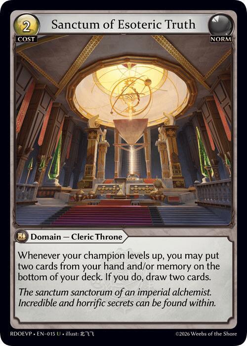 Sanctum of Esoteric Truth, Radiant Origins Event Pack 015