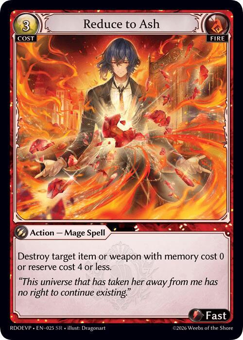 Reduce to Ash, Radiant Origins Event Pack 025