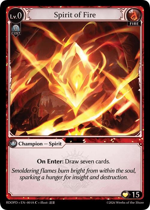 Spirit of Fire (001A), Radiant Origins: Pantheon 001A