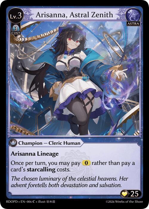 Arisanna, Astral Zenith, Radiant Origins: Pantheon 006
