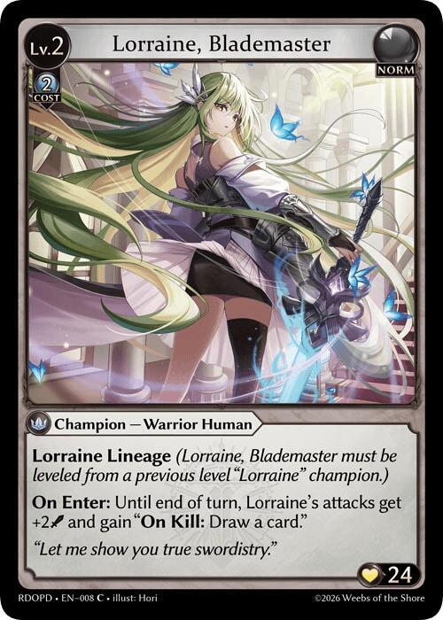 Lorraine, Blademaster, Radiant Origins: Pantheon 008