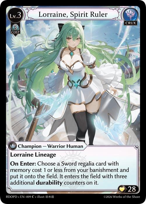Lorraine, Spirit Ruler (Extended Art), Radiant Origins: Pantheon 009
