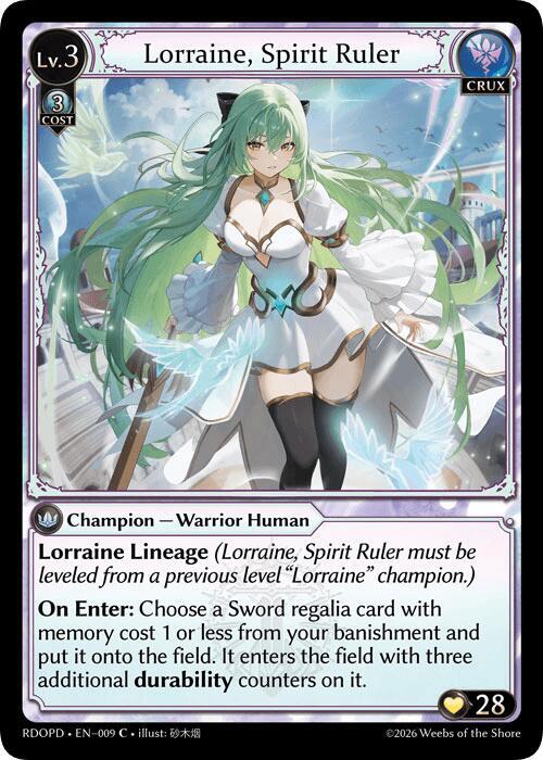 Lorraine, Spirit Ruler, Radiant Origins: Pantheon 009