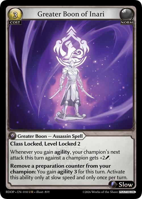 Greater Boon of Inari, Radiant Origins: Pantheon 010