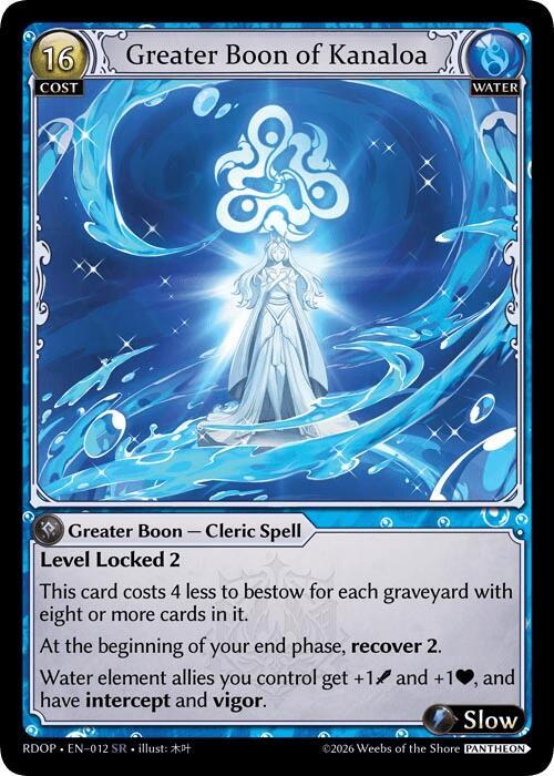 Greater Boon of Kanaloa, Radiant Origins: Pantheon 012