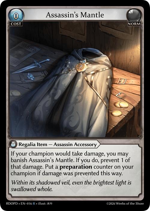 Assassin's Mantle, Radiant Origins: Pantheon 016