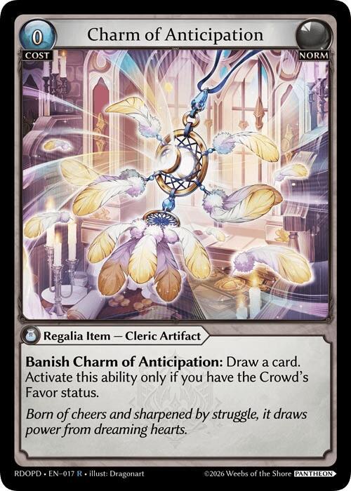 Charm of Anticipation, Radiant Origins: Pantheon 017