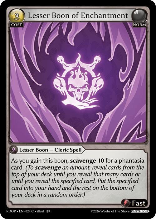 Lesser Boon of Enchantment, Radiant Origins: Pantheon 024