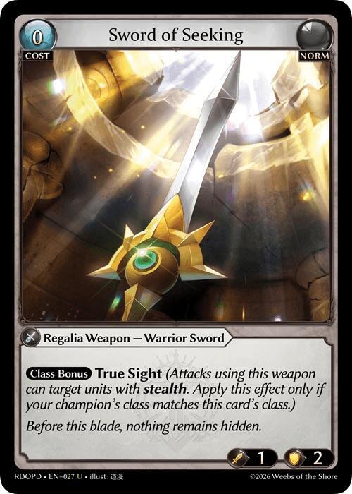 Sword of Seeking, Radiant Origins: Pantheon 027