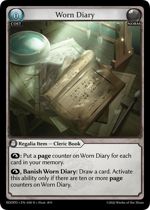 Worn Diary, Radiant Origins: Pantheon 030