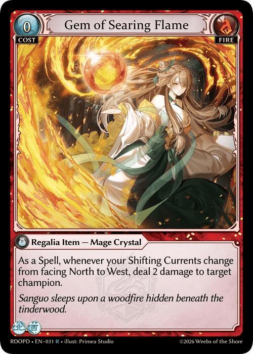 Gem of Searing Flame, Radiant Origins: Pantheon 031