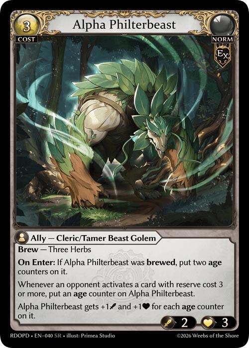 Alpha Philterbeast, Radiant Origins: Pantheon 040