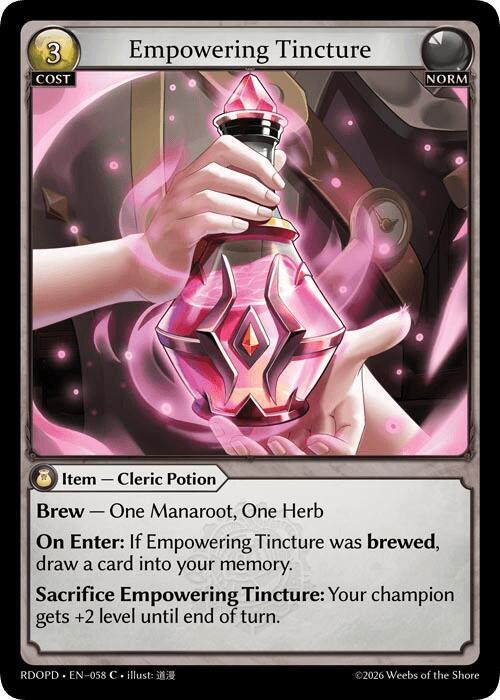 Empowering Tincture, Radiant Origins: Pantheon 058