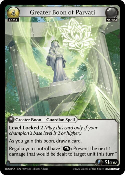 Greater Boon of Parvati, Radiant Origins: Pantheon 069