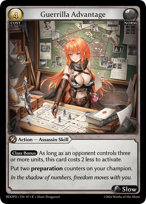 Guerrilla Advantage, Radiant Origins: Pantheon 071
