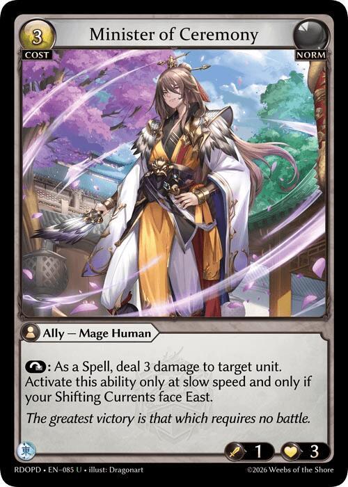 Minister of Ceremony, Radiant Origins: Pantheon 085