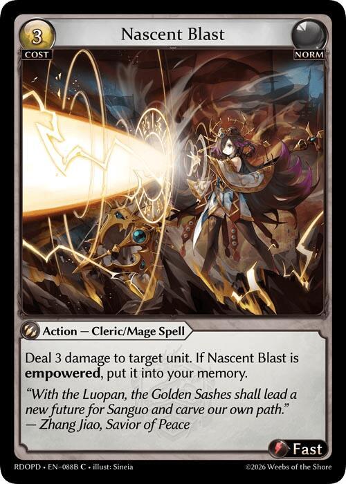 Nascent Blast (088B), Radiant Origins: Pantheon 088B