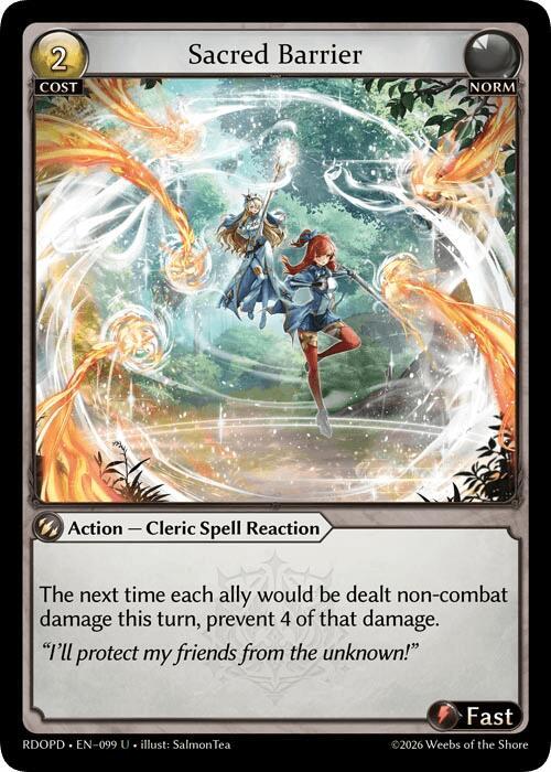 Sacred Barrier, Radiant Origins: Pantheon 099
