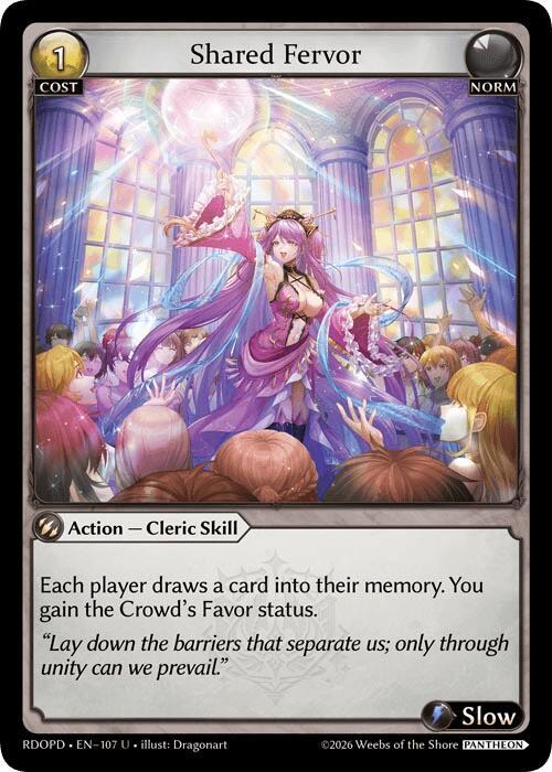 Shared Fervor, Radiant Origins: Pantheon 107