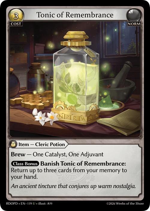 Tonic of Remembrance, Radiant Origins: Pantheon 119