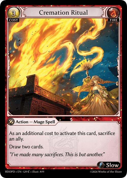 Cremation Ritual, Radiant Origins: Pantheon 129