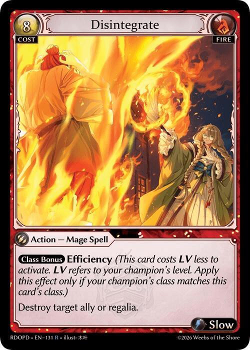 Disintegrate, Radiant Origins: Pantheon 131